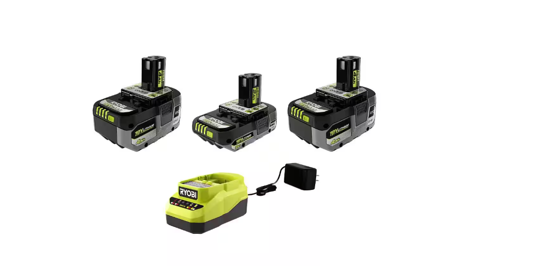 RYOBI ONE+ PSK108SB 18V Lithium High Performance Starter Kit Batteries & Charger